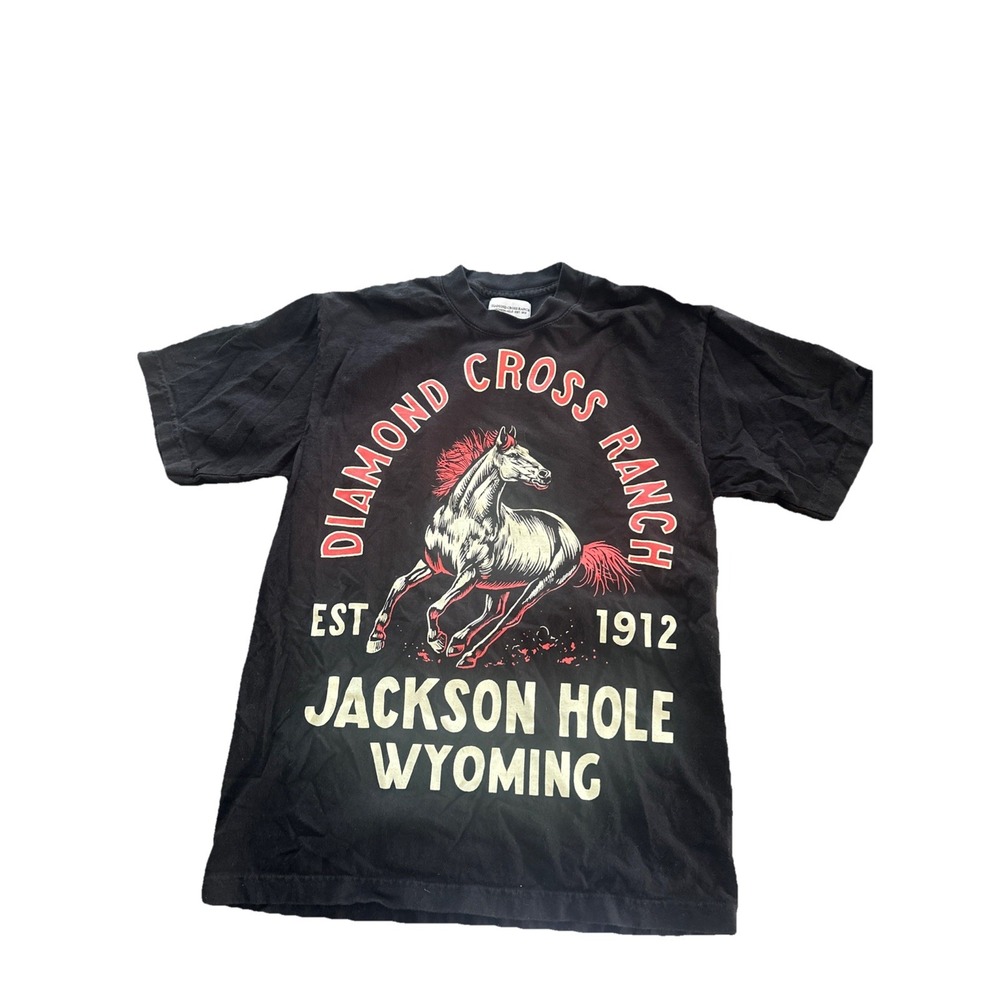 Diamond cross ranch Horse Face Tee Jackson hole Wyoming 1912 Size Small